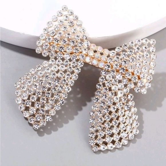 rhinestone bow hair clip - Picture 4 of 5